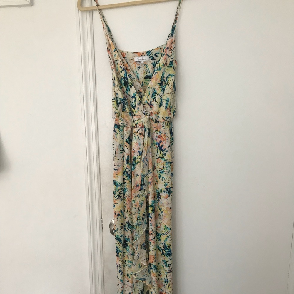 Parker high-low ruffle dress